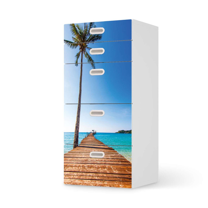 Möbel Klebefolie IKEA Stuva / Fritids Kommode - 5 Schubladen - Caribbean - CR113948