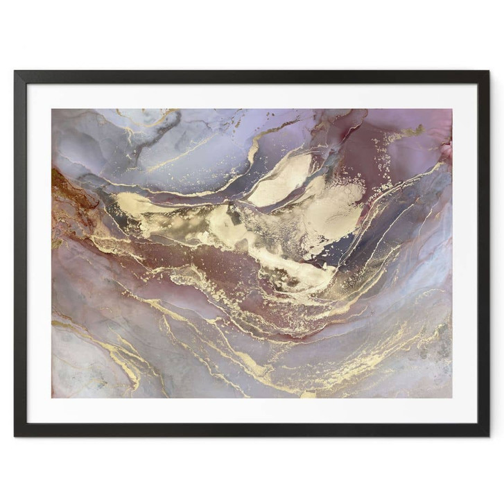 Poster Edle Strukturen in Gold und Violett - Shelest - WA473394