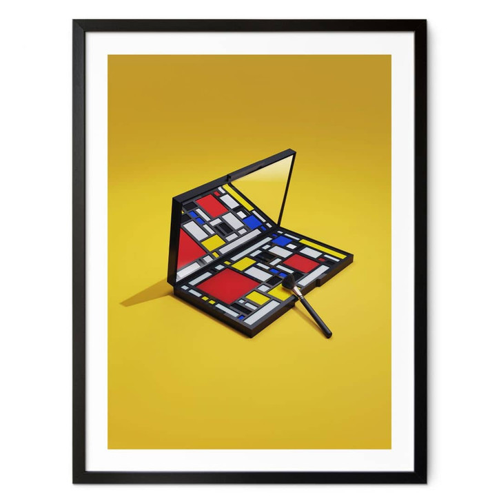 Poster Make-Up Palette im Stil von Piet Mondrian - Pozdniakov - WA417422