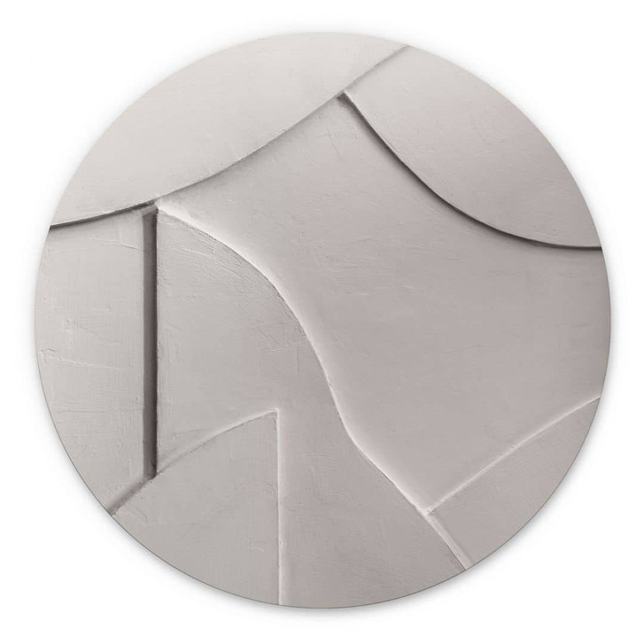 Wandbild Abstrakte Strukturen in sanftem Beige - Böhmer - Alu-Dibond Rund - WA431323