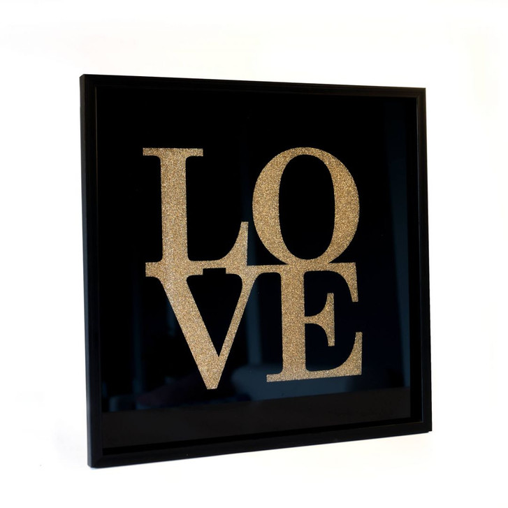 Wandbild Love - Gold Glitzer - WA242380