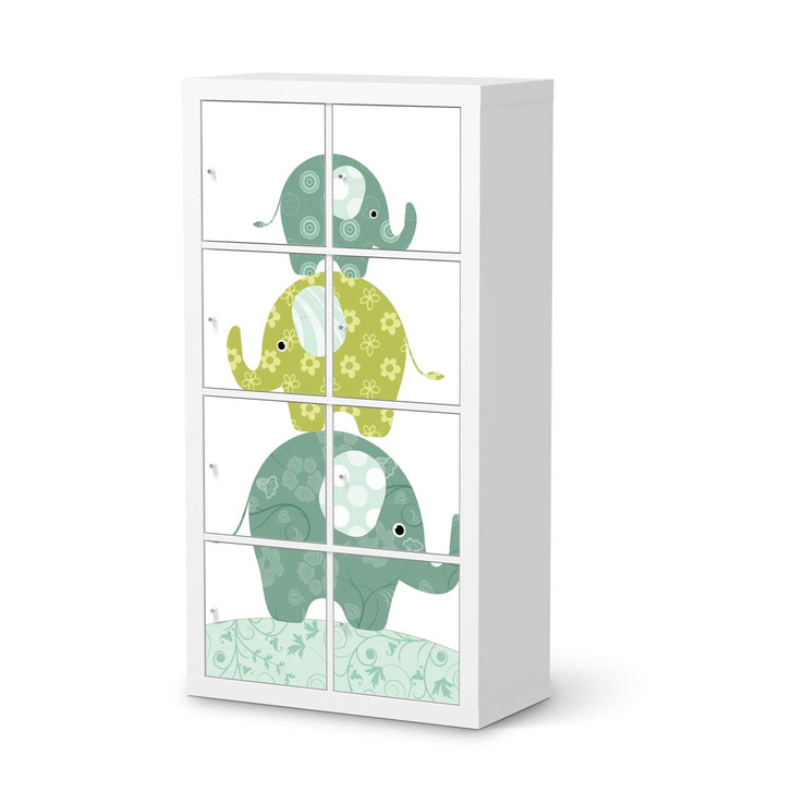 Klebefolie IKEA Expedit Regal 8 Türen - Elephants - CR111098
