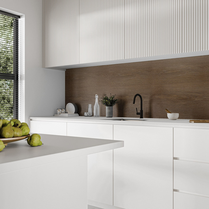 Küchenrückwand Spritzschutz Holzoptik Eiche - Folie oder Aluverbund - WA384291