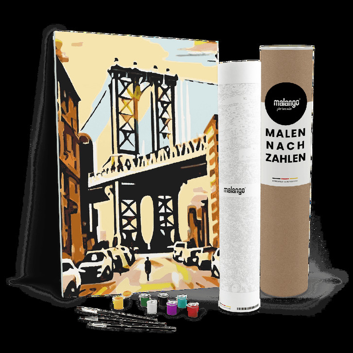 Malen nach Zahlen Leinwandbild - New York Brooklyn Bridge - WA447648