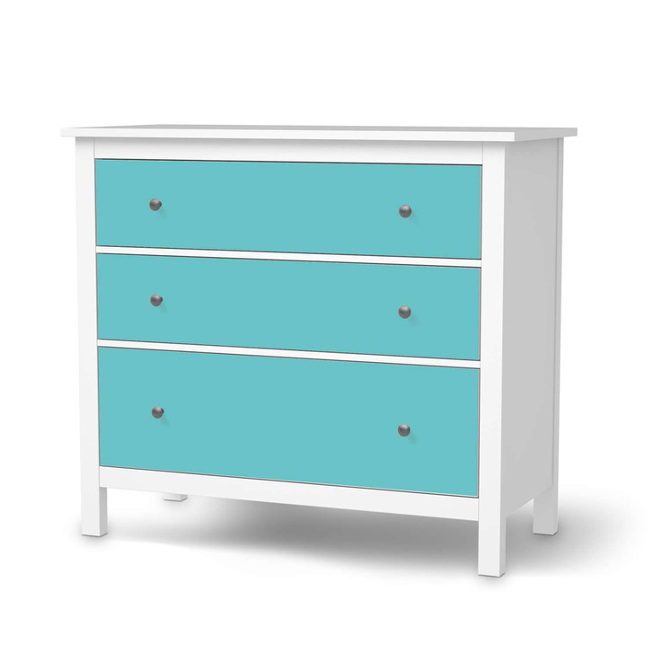 Möbelfolie IKEA Hemnes Kommode 3 Schubladen - Türkisgrün Light - CR114805