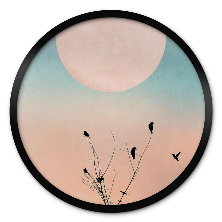 Poster Kubistika - Warmer Morgen - Rund - WA328956