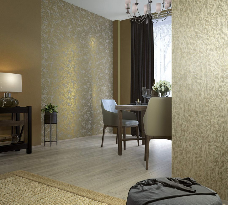 Vliestapete Uni Modern in Gold - WA482737