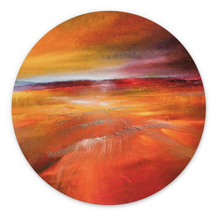 Wandbild Herbstlandschaft im Abendlicht - Schmucker - Alu-Dibond Rund - WA492406