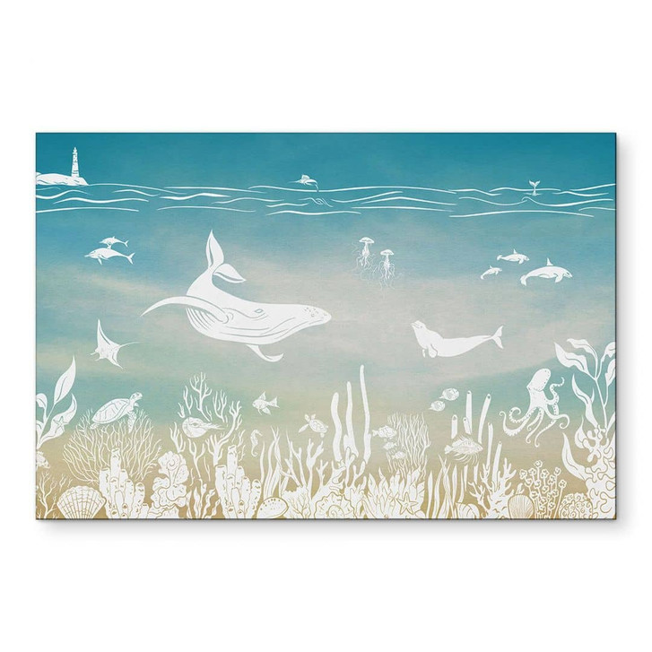 Wandbild Unterwasserwelt-Paradies - Ombre - Kikki Belle - Alu-Dibond - WA441522