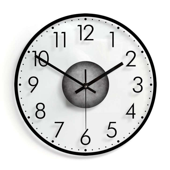 Wanduhr aus Glas - Modern mit Minutenanzeige 02 - Ø30cm - WA298339