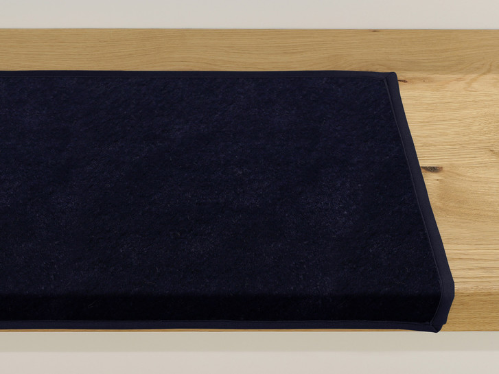 Emily Velours Stufenmatte Rechteckig Wunschmass in Blue Marlin - TS480059