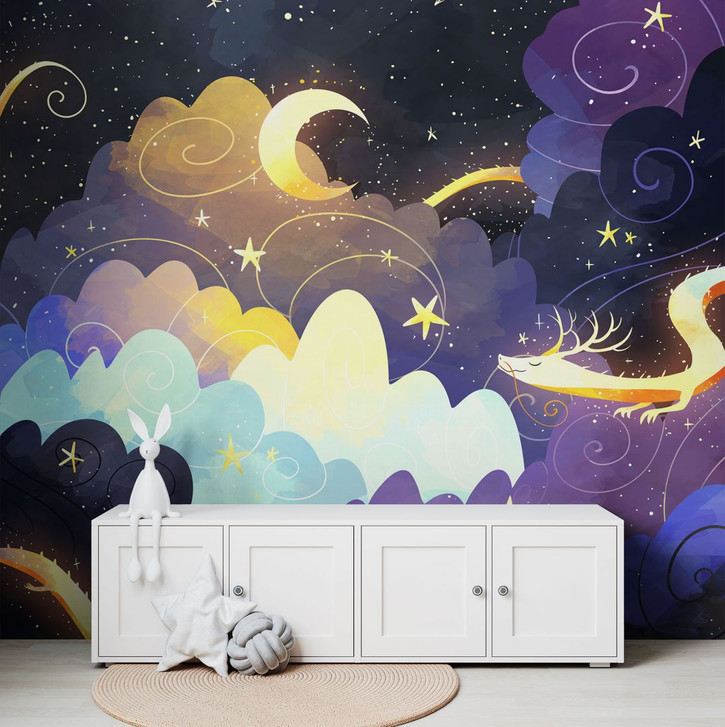 Fototapete Drachenflug durch Sternenwolken - DigitalArtsi - WA487030