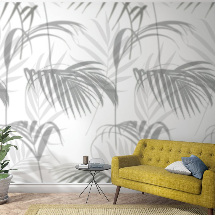 Fototapete in Blattmotiv Grau ,Floral 2.70 x 1.59 m - WA448938