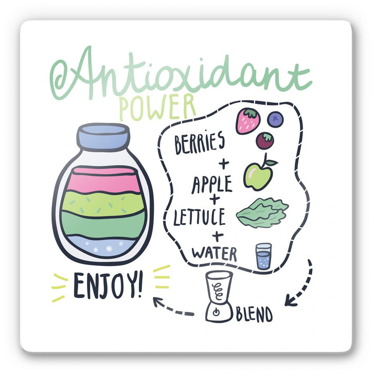 Glasbild Smoothie - quadratisch - WA127678