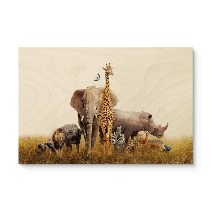 Holzbild Afrikanische Tiere - WA517910