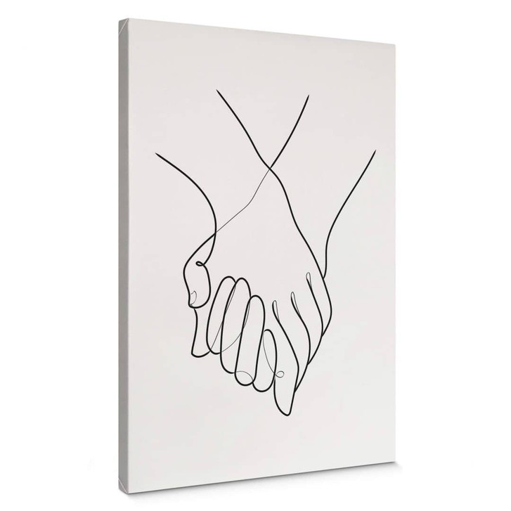 Leinwandbild 1X Studio - Line Art Hand in Hand - WA346960
