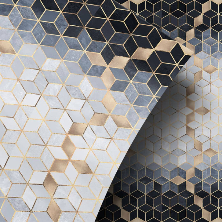 Möbelfolie Fredriksson - Blaue Geometrie - WA255696