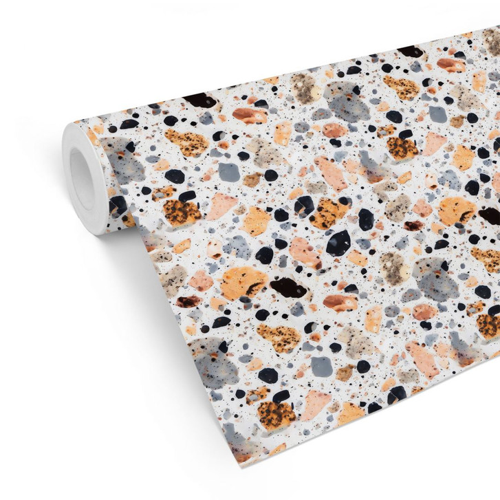 Mustertapete Bunte Terrazzo Steine - Treechild - WA426178