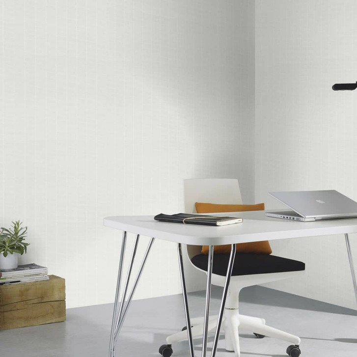 Unitapete, Streifentapete mit Struktur Bauhaus weiss - WA417572