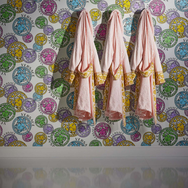 Versace Home Designer Luxustapete Medusa Tapete Bunt Vliestapete mit Medusaköpfen - WA382441