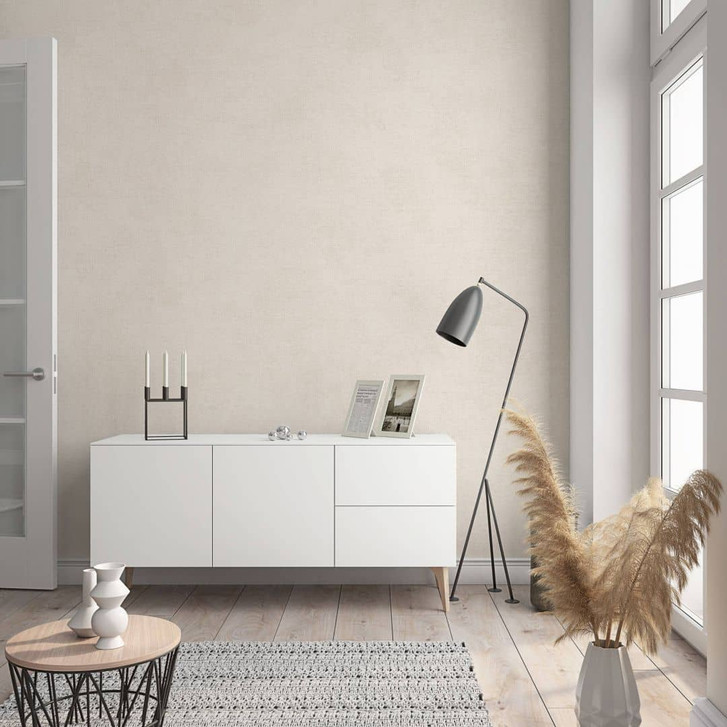 Vliestapete in moderner, feiner Struktur beige Uni - WA507797