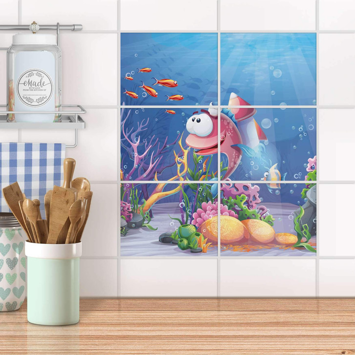 Fliesenfolie quer - Bubbles - CR104383