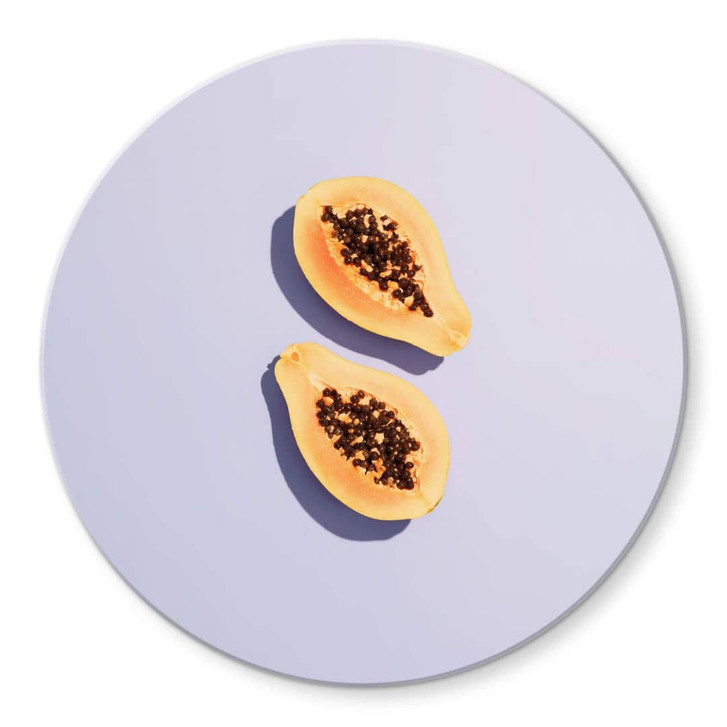 Glasbild 1X Studio - Papaya - Rund - WA340601