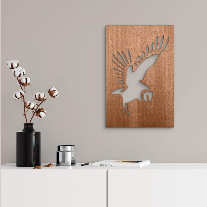 Holzdeko Mahagoni - Vogel - Eule - WA333294