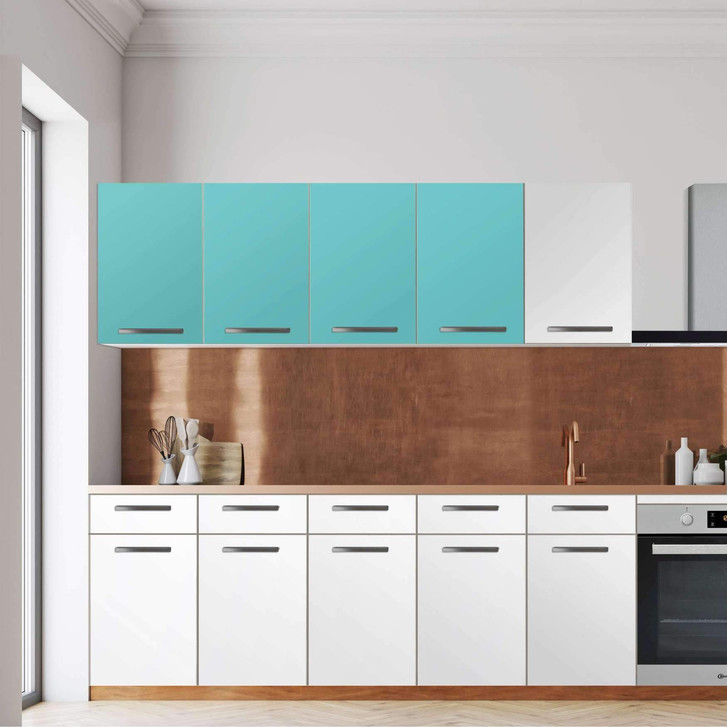 Klebefolie - Wandschrank 160cm Breite - Türkisgrün Light - CR108538