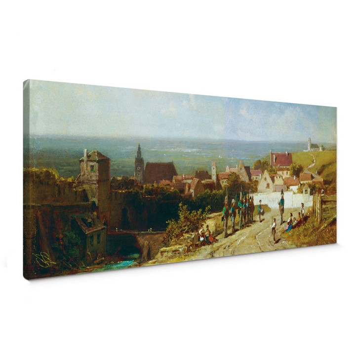 Leinwandbild Spitzweg - Altes Städtchen - WA375358