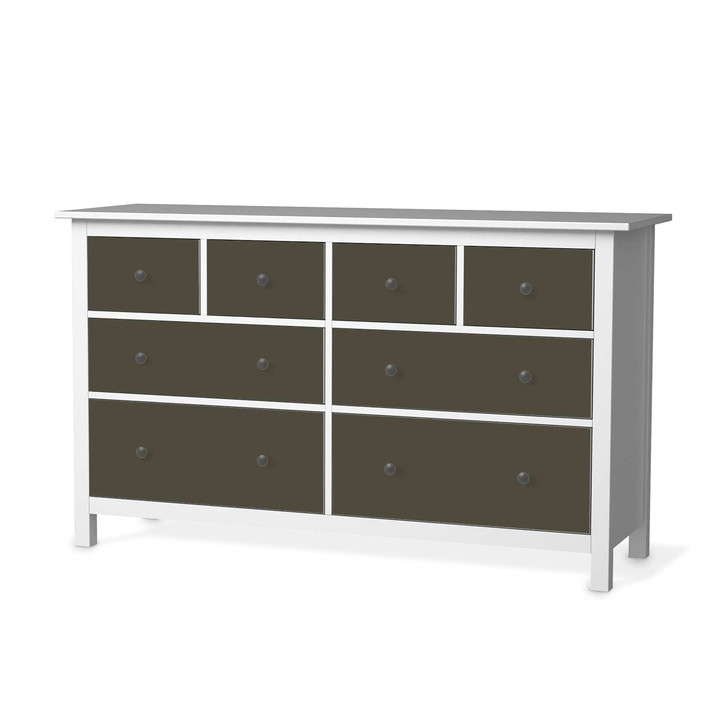 Möbelfolie IKEA Hemnes Kommode 8 Schubladen - Braungrau Dark - CR114827