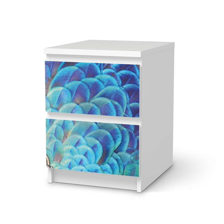Möbelfolie IKEA Malm Kommode 2 Schubladen - Federvieh - CR116136