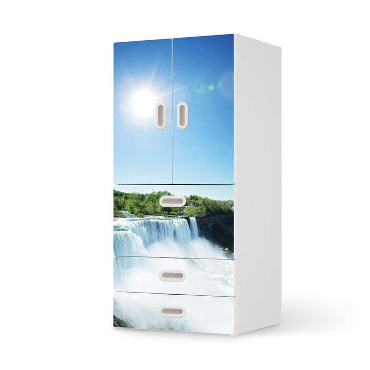 Möbelfolie IKEA Stuva / Fritids - 3 Schubladen und 2 kleinen Türen - Niagara Falls - CR117601