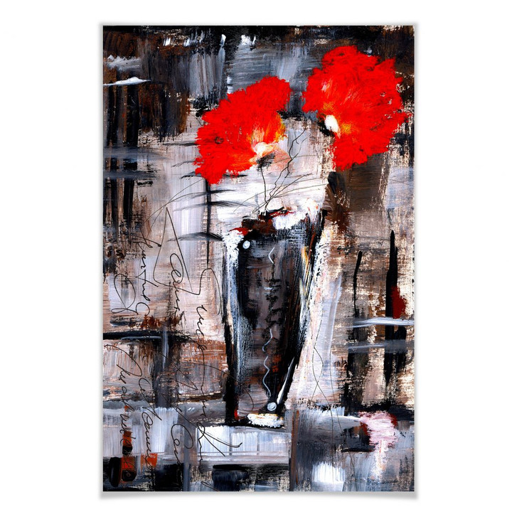 Poster Niksic - Leuchtend Rot - WA164879