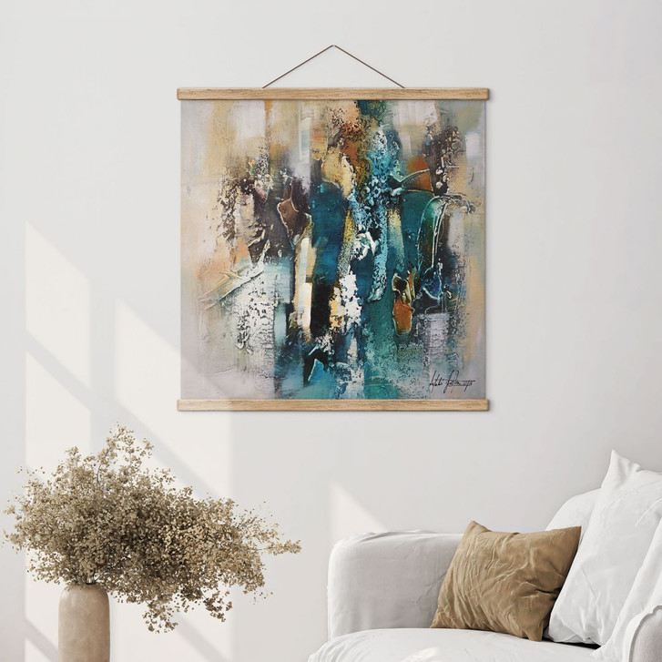 Stoffbild Abstrakte Skulpturen - Fedrau - Quadratisch - WA456372