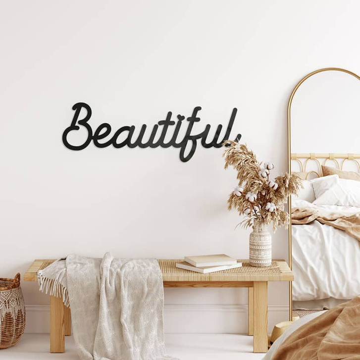 3D Schriftzug Beautiful - Wanddeko aus Acrylglas - WA510279