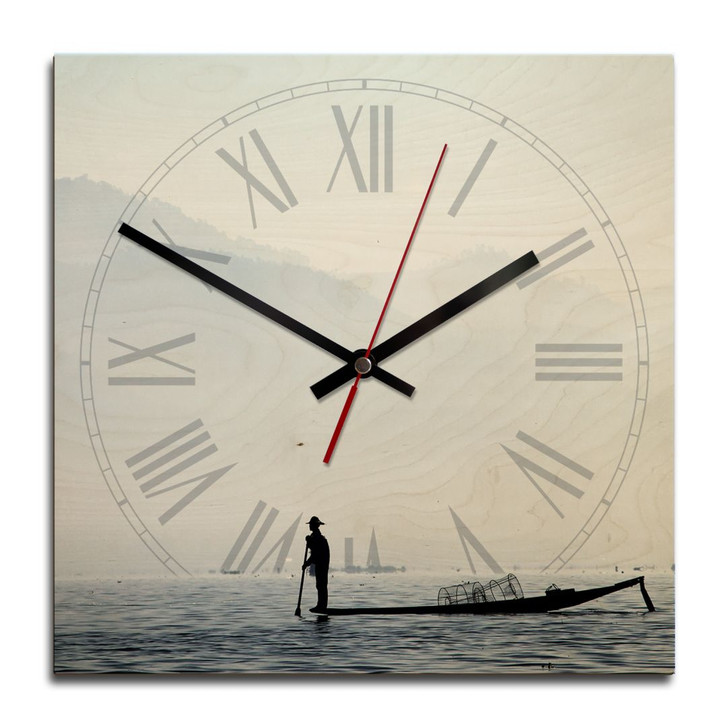 Holz-Wanduhr - Abenddämmerung - WA245214