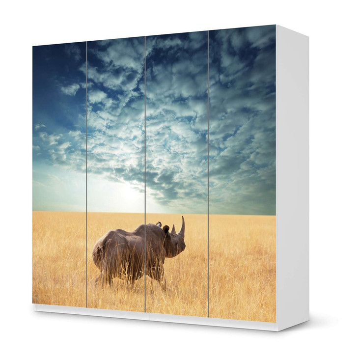 Klebefolie IKEA Pax Schrank 201cm Höhe - 4 Türen - Rhino - CR110973