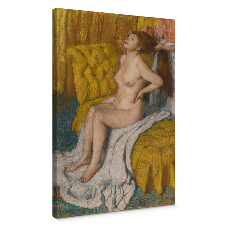 Leinwandbild Degas - Eine Frau bekommt ihr Haar gebunden - WA361574