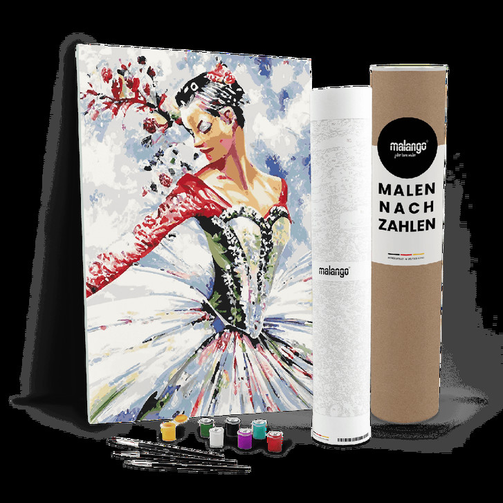 Malen nach Zahlen Leinwandbild - Ballerina Barbara - WA447786