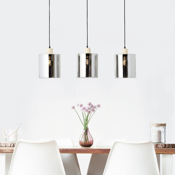 Pendelleuchte Tim, braun, 120 x 90 cm, Glas Pendelleuchte - WA438965