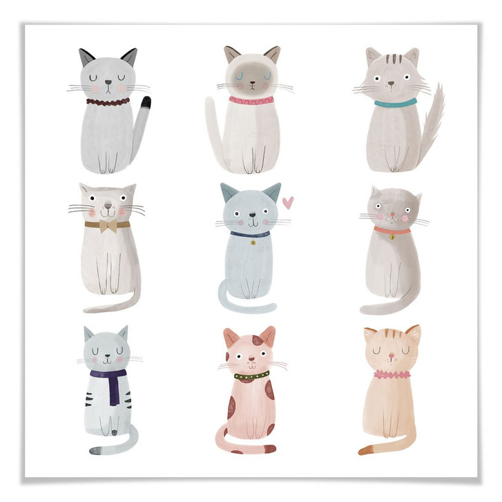 Poster Loske - Cat Family - WA239347