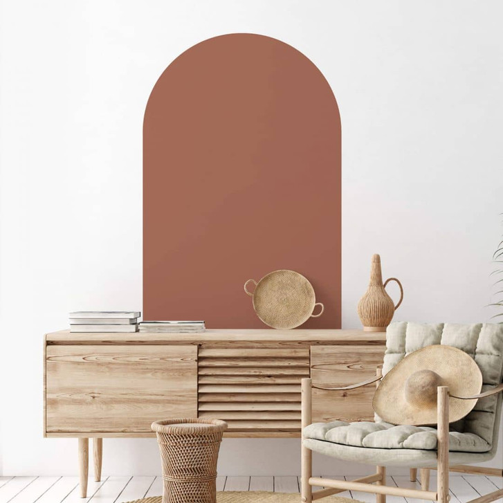 Wandtattoo Rundbogen breit - Rostrot - WA412348
