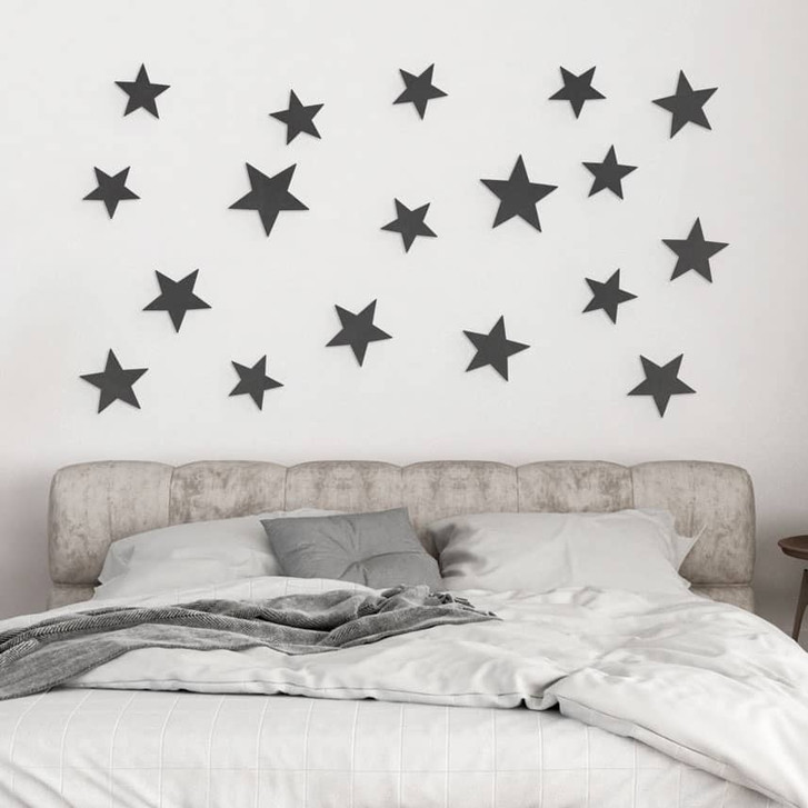 3D Sterne Deko Set - MDF-Deko für Kinderzimmer | Schlafzimmer - WA446694