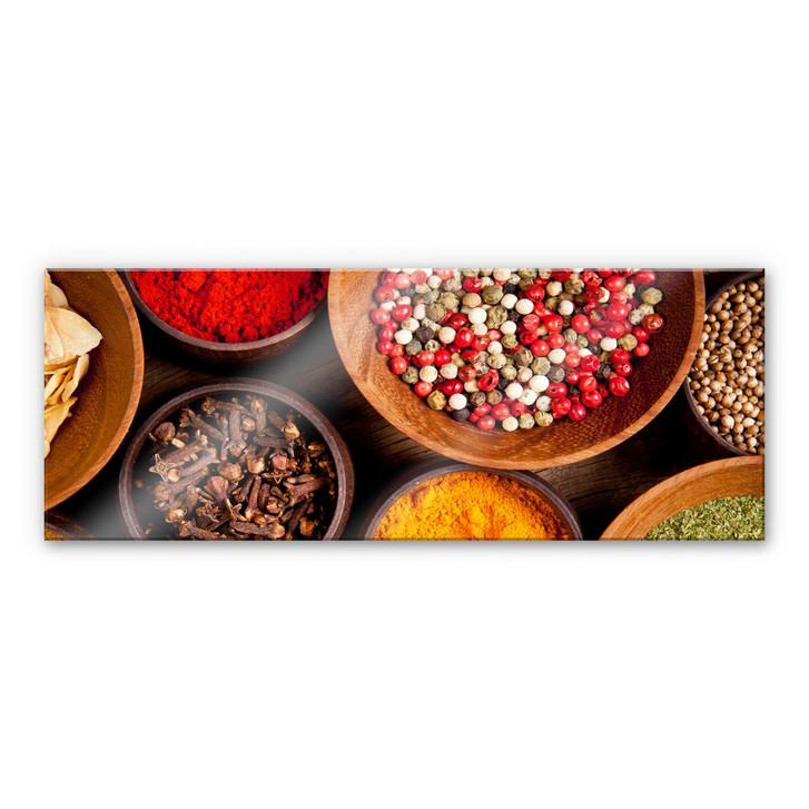 Acrylglasbild Gewürze - Panorama - WA108616