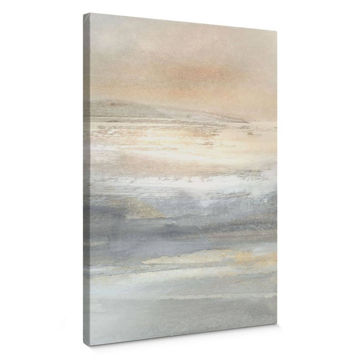 Leinwandbild Gold-graue Landschaft aus Pinselstrichen - Hobday - WA403382