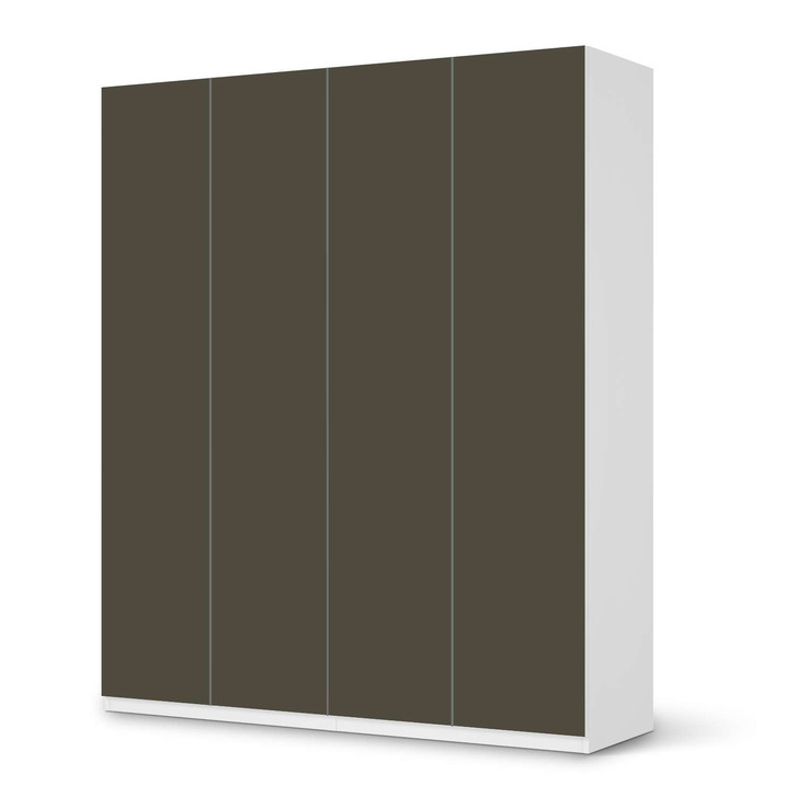 Möbelfolie IKEA Pax Schrank 236cm Höhe - 4 Türen - Braungrau Dark - CR116861
