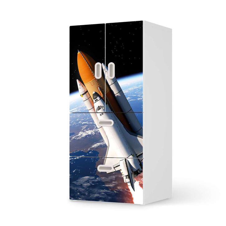 Möbelfolie IKEA Stuva / Fritids - 2 Schubladen und 2 kleine Türen - Space Traveller - CR117506