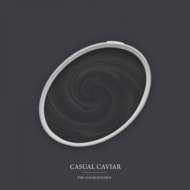 Schwarz Wandfarbe seidenmatt I Casual Caviar | für Räume mit Raffinesse | THE COLOR KITCHEN - WA442569