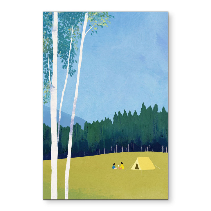 Wandbild Camping am Wald - Rivers - Alu-Dibond - WA517411